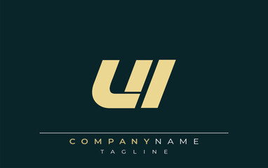 UL Sleek Geometric Logo Design. Neutral colors and minimalist style create a professional and contemporary impression, suitable for branding and corporate identity.
