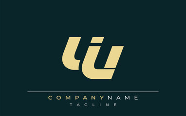 UU Sleek Geometric Logo Design. Neutral colors and minimalist style create a professional and contemporary impression, suitable for branding and corporate identity.