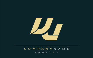 VU Sleek Geometric Logo Design. Neutral colors and minimalist style create a professional and contemporary impression, suitable for branding and corporate identity.