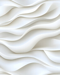 Obraz premium Abstract white wavy pattern, elegant flowing texture