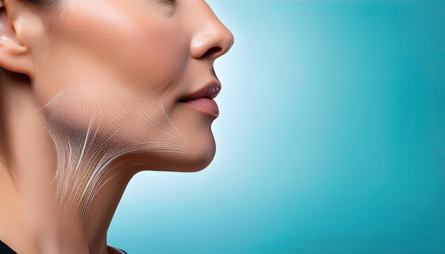 3-8-064-Double chin reduction submental fat metabolism... Emphasize the negative space on the left f (1)