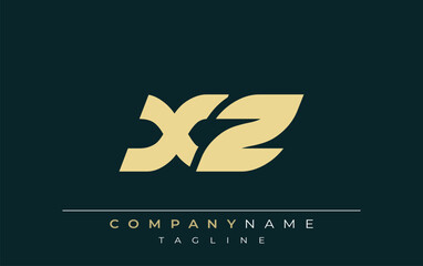 XZ Sleek Geometric Logo Design. Neutral colors and minimalist style create a professional and contemporary impression, suitable for branding and corporate identity.