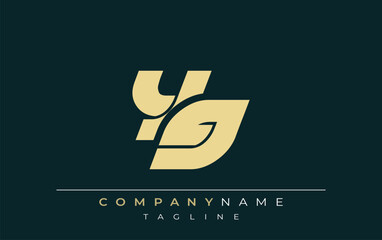 YG Sleek Geometric Logo Design. Neutral colors and minimalist style create a professional and contemporary impression, suitable for branding and corporate identity.