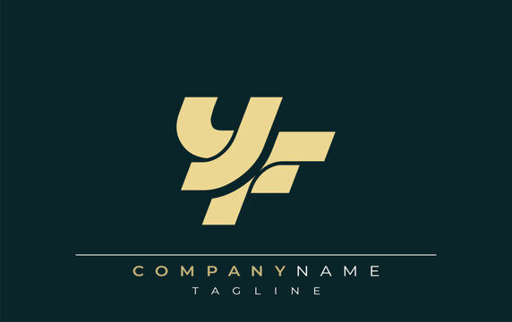 YF Sleek Geometric Logo Design. Neutral colors and minimalist style create a professional and contemporary impression, suitable for branding and corporate identity.