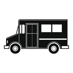 Lorry Black Silhouette Delivery and Transport Icon