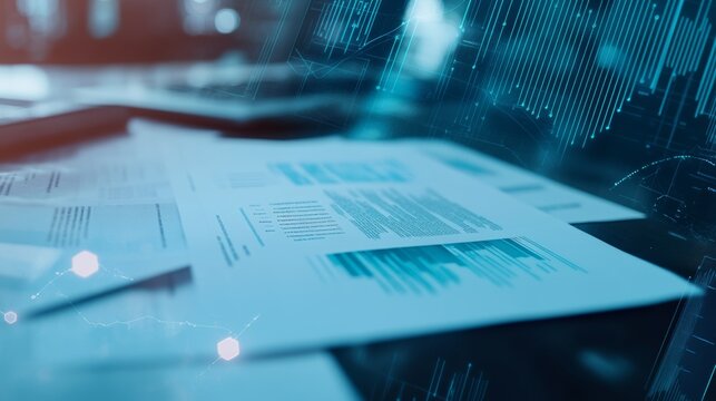 An AI powered legal document analysis tool, reviewing contracts and legal texts for potential risks and clauses, Legal tech style