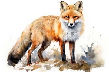 Fototapeta premium Fox wildlife standing animal.