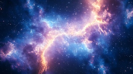 Stunning nebula against a deep blue background highlighting the celestial wonders of the universe with vivid colors