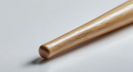 Baseball Bat: Close-up of a smooth, wooden baseball bat, showcasing the natural grain and craftsmanship, a symbol of sport and recreation.