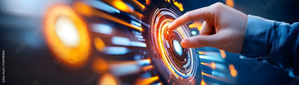 Aufkleber futuristic cybersecurity system demonstrating real-time risk analysis in a digital environment