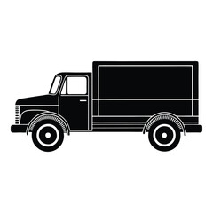 Freight Truck Silhouette Black Delivery Symbol