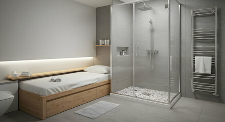 Small Modern Minimalist Bathroom Design