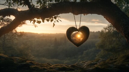 Fototapeta premium Save the green heart of the world a forest journey to protect earth's trees and nature's beauty