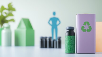 Eco-Friendly Packaging and Recyclable Products Display