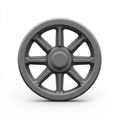 Obraz premium Grey Ten Spoke Wheel 3D Render