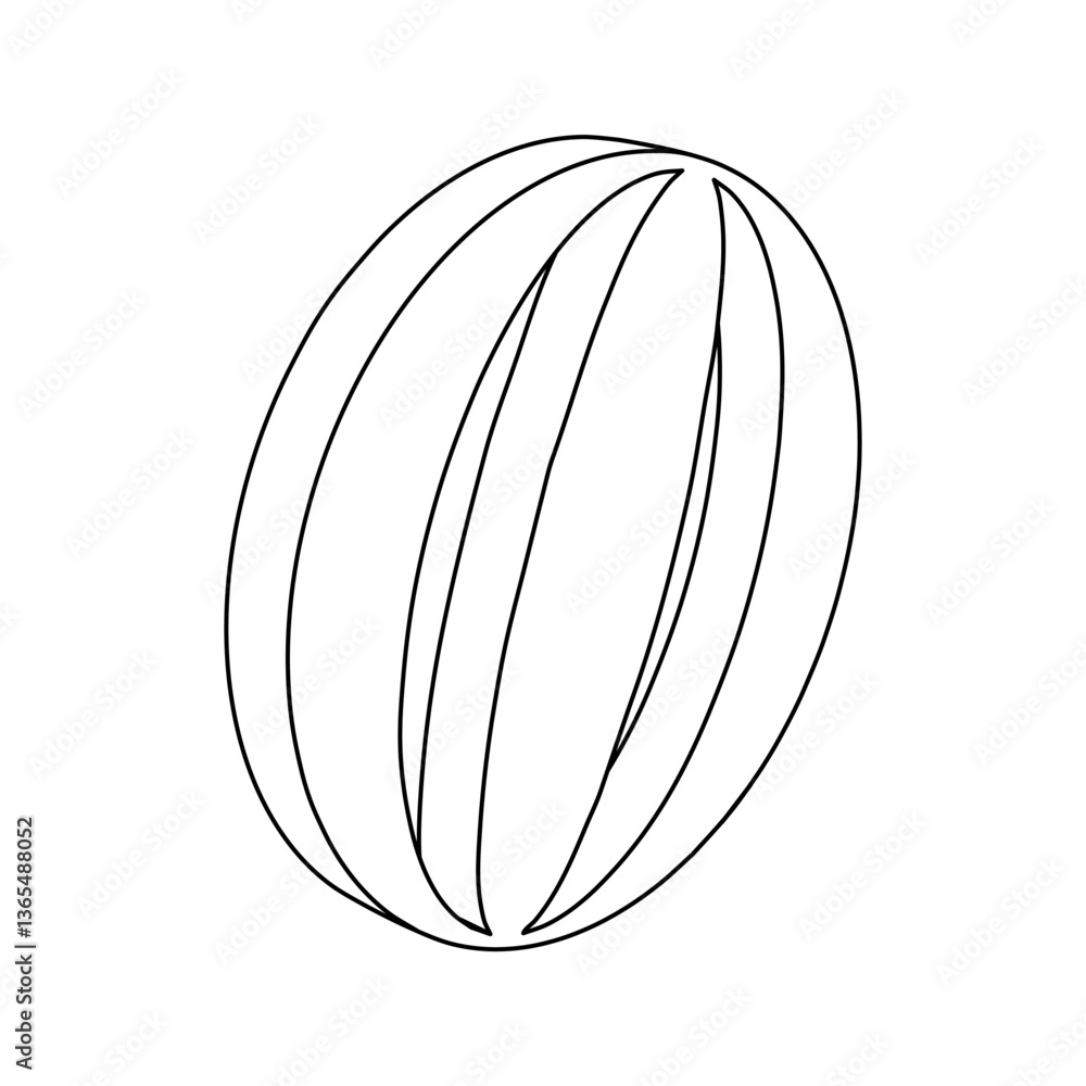 Poster the outline of a large beach ball symbol is made with black lines. 3d view of the object in perspect