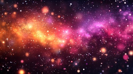 Fototapeta premium Colorful galaxy showcasing the wonders of the universe in a surreal abstract artistic representation of cosmic beauty