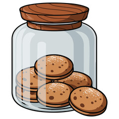 Cookies in glass jar