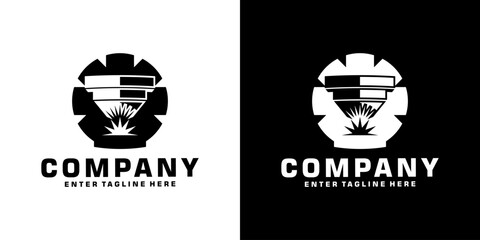  laser cutting vector logo design,icon,editable laser cutting symbol,laser cutting illustration
