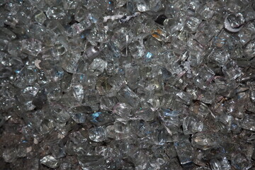 Abstract background of tiny shattered glass fragments