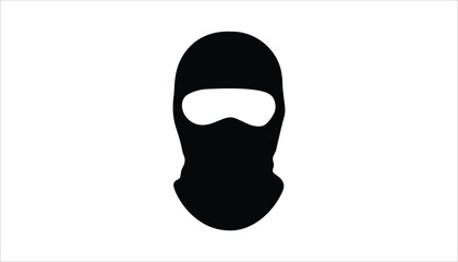 Balaclava with Goggles, Face Mask Icon for Protection.