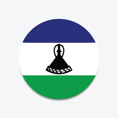 Lesotho Flag Sphere Vector