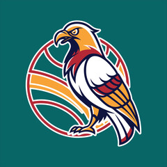 Obraz premium Funny vector illustration of a bird of paradise and an eagle in a cartoon style