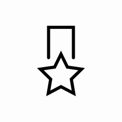Star bookmark award icon vector sign
