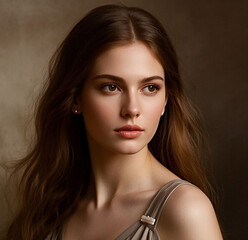 Portrait of a woman.	
