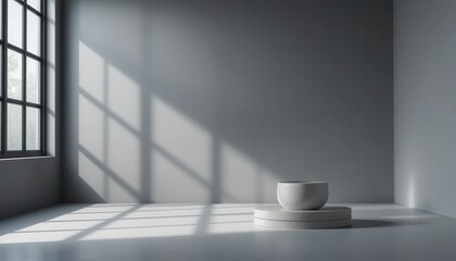 Fototapeta premium Minimalist interior design modern space photography bright environment minimal concept