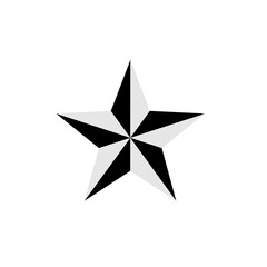 illustration of black and white star design.
