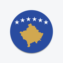 Kosovo Flag Sphere Vector