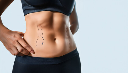 3-8-253-Tummy tuck abdominal wall restructuring. Emphasize the negative space on the left for potent (3)