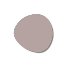 茶色の影付き変形円形フレーム　グラフィック素材