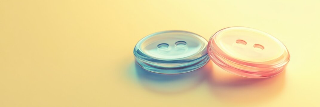 Colorful acrylic buttons on gradient background for creative design. Casino retro arcade game room