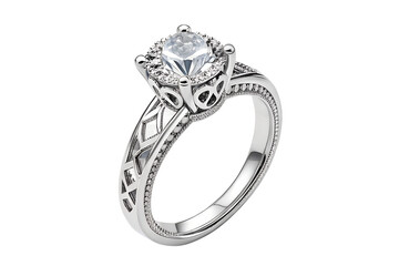 silver ring isolated on transparent background