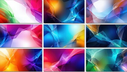 Fototapeta premium Vibrant abstract digital art online gallery image collection colorful high-resolution