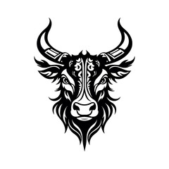 Fototapeta premium Buffalo Head Symbol - Rustic Western Badge Design