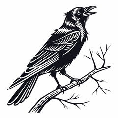 blue jay black silhouette vector