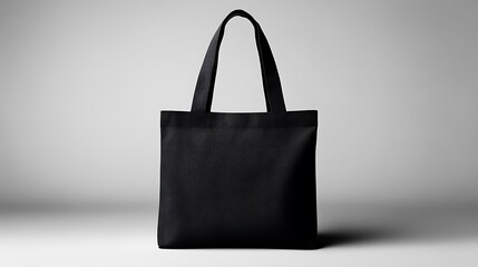 Elegant Black Tote Bag Mockup:  A Versatile and Stylish Accessory for Everyday Use