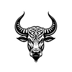 Buffalo Head Symbol - Rustic Western Badge Design