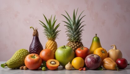 Colorful fruit display nature food photography indoor close-up freshness
