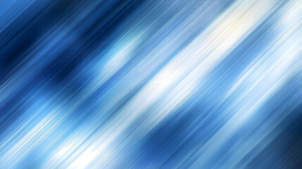 Fototapeta premium Abstract diagonal lines in blended shades of blue and white creating a sense of movement and luminosity.
