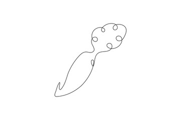 Carrot single line art continuous one line drawing of Isolated outline vector icon