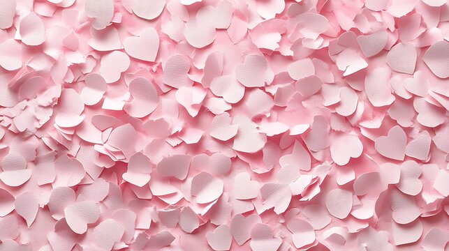 Fototapeta Pink Heart Petals Background.