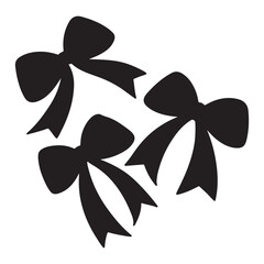 ribbon bow collection. Bowknot for decoration, big set of bowtie. Large retro handdrawn ribbon illustration set. Set of various cartoon bow knots, gift ribbons. 