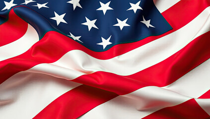 Fototapeta premium American Flag Close Up A Patriotic Background Image for National Digital Spaces