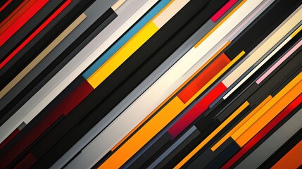 Fototapeta premium Abstract diagonal lines and blocks of vibrant colors.
