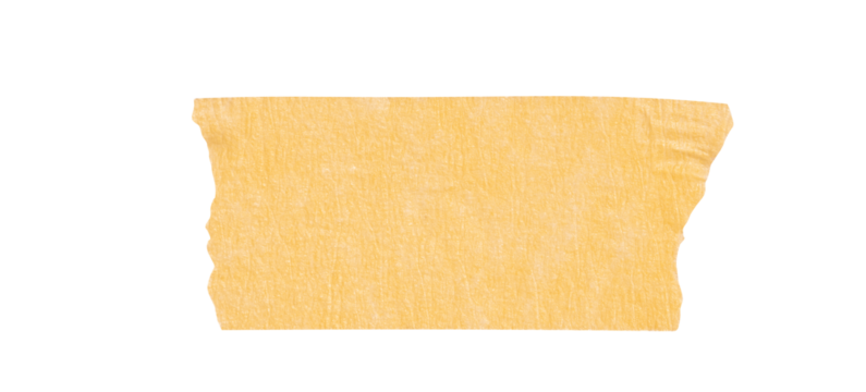 Blank crumpled yellow sticker dented paper note paper with transparent background, providing copy space for text or design elements
