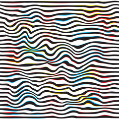 Seamless optical illusion pattern with chromatic aberration